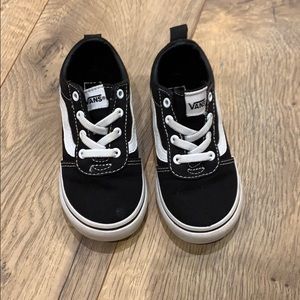Vans Old Skool black & white toddler shoes